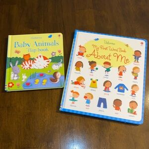 Usborne books Baby Animals Flap Book and My First Word Book set of 2